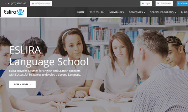 Eslira Language School Website